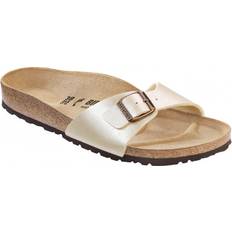 Birkenstock Fleece Tofflor & Sandaler Birkenstock Madrid Birko-Flor - Graceful Pearl White