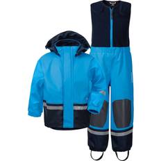 PFC-fri vattenavvisning Regnställ Barnkläder Didriksons Boardman Kid's Rain Set - Sharp Blue (503968-332)