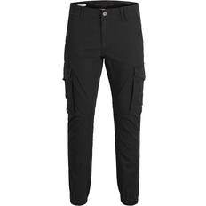 Cargobyxor - Herr - W31 Jack & Jones Paul Flake AKM 542 Cargo Pants - Black