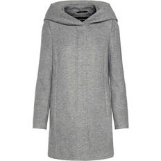 Vero Moda Bomull - Dam Ytterkläder Vero Moda Transitional Coat - Grey/Light Grey Melange
