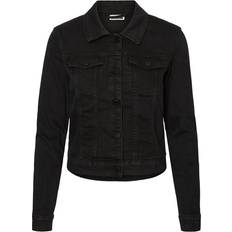 Noisy May Short Denim Jacket - Black/Black