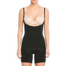 Spanx Bodys Spanx OnCore Open-Bust Mid-Thigh Bodysuit - Very Black