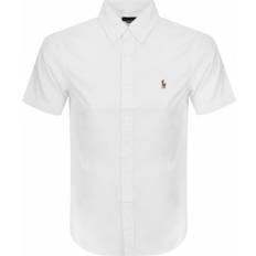 34 - Herr Skjortor Polo Ralph Lauren Short Sleeve Slim Fit Oxford Shirt - White