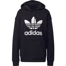 26 - Dam - Hoodies Tröjor adidas Women's Adicolor Trefoil Hoodie - Black/White