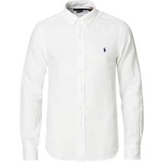 Herr - Linne Överdelar Polo Ralph Lauren Linen Button Down Shirt - White