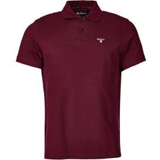 Barbour Röda Pikétröjor Barbour Tartan Pique Polo Shirt - Ruby