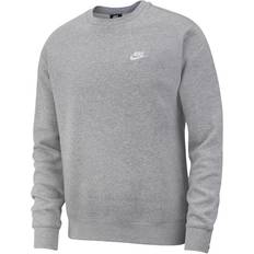 Nike Herr - Sweatshirts Tröjor Nike Sportswear Club Crew Sweatshirt - Dark Gray Heather/White