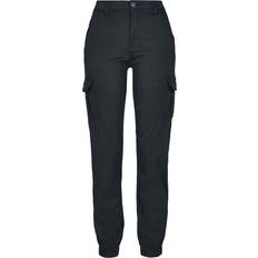 26 - Cargobyxor - Dam Urban Classics Ladies High Waist Cargo Pants - Black