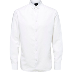 Selected Herr - Vita Överdelar Selected Linen Shirt - White