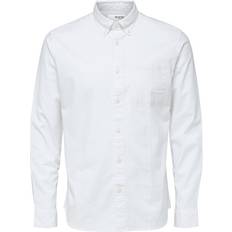 Selected Herr - Vita Överdelar Selected Organic Cotton Oxford Shirt - White/White