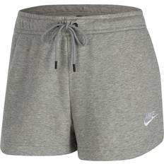 12 - Dam Shorts Nike Sportswear Essential French Terry Shorts W - Dk Grey Heather/White