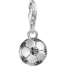 Thomas Sabo Charm Club Football Pendant - Silver/Black