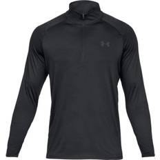 Herr - XXL Tröjor Under Armour Men's UA Tech ½ Zip Long Sleeve Top - Black/Charcoal