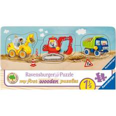 Ravensburger Knoppussel Ravensburger My First Wooden Puzzles Construction Site Vehicles 3 Bitar