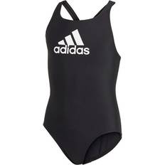 M Baddräkter Barnkläder Adidas Girl's Badge of Sport Swimsuit - Black/White (GN5892)