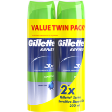 Gillette Raklödder & Rakgel Gillette Series Sensitive Shave Gel 200ml 2-pack