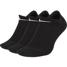 Bomull Strumpor Nike Everyday Cushioned Training No-Show Socks 3-pack Unisex - Black/White