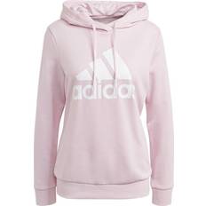 4 - Dam - Hoodies Tröjor adidas Women's Essentials Relaxed Logo Hoodie - Clear Pink/White