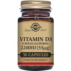 Solgar D-vitaminer Vitaminer & Mineraler Solgar Vitamin D3 (Cholecalciferol) 55Mcg 2200 IU 50 st