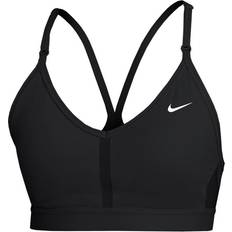 Nike Dam - Polyester Kläder Nike Dri-FIT Indy Light-Support Padded V-Neck Sports Bra - Black/Black/Black/White