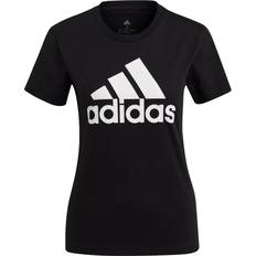 Adidas Bomull - Dam - Långa kjolar - Svarta T-shirts adidas Women's Loungewear Essentials Logo T-shirt - Black/White