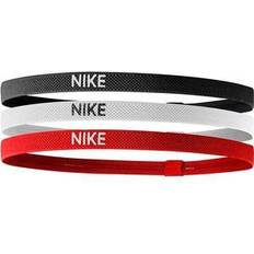 Nike Elastic Hairband 3-pack - Black/White/University Red