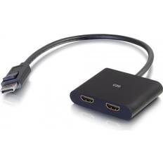 C2G DisplayPort-kablar - Hane - Hona C2G DisplayPort-2HDMI M-F Adapter