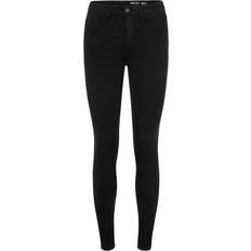 Noisy May Callie High Waist Skinny Fit Jeans - Black Denim