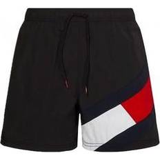 Tommy Hilfiger Badkläder Tommy Hilfiger Signature Flag Swim Shorts - Black
