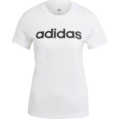 Adidas Bomull - Dam - Långa kjolar T-shirts & Linnen adidas Women's Loungewear Essentials Slim Logo T-shirt - White/Black