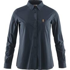Midiklänningar - Plissering Kläder Fjällräven Övik Lite Shirt LS W - Navy
