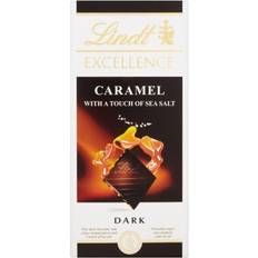 Lindt Excellence Caramel with a Touch of Sea Salt Dark Chocolate Bar 100g