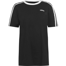 Adidas Bomull - Dam - Långa kjolar - Svarta T-shirts adidas Women's Essentials 3 Stripe T-shirt - Black/White