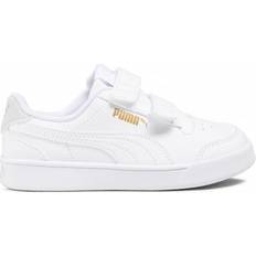 Puma Kid's Shuffle PS - White/White/Gray/Gold