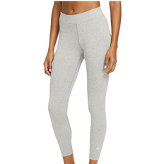 Nike Dam Tights Nike Sportswear Essential Women's Mid-rise 7/8 Leggings - Dark Gray Heather/White