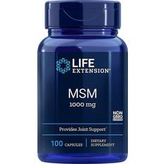Förbättrar muskelfunktion - MSM Kosttillskott Life Extension MSM 1000 mg 100 st