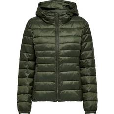 Only Jackor Only Short Quilted Jacket - Green/Forest Night