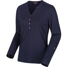 Regatta Women's Fflur Long Sleeved Half Button Top - Navy