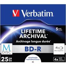 Optisk lagring Verbatim M-Disc BD-R 25GB 4x 5-pack Jewelcase Inkjet