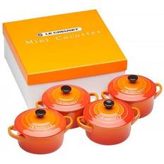 Le Creuset Volcanic Stoneware Petite Set med lock 4 delar