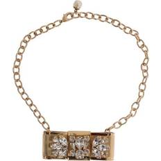 Dolce & Gabbana Halsband Dolce & Gabbana Bow Necklace - Gold/Transparent