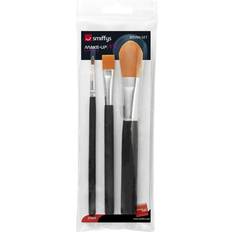 Smiffys Brun Smink Smiffys Cosmetic Brush Set Pack of 3