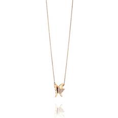 Efva Attling Guld Halsband Efva Attling Miss Butterfly and Stars Necklace - Gold/Diamonds