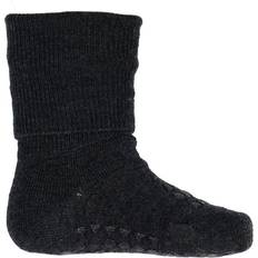 Barnkläder Go Baby Go Non Slip Socks - Dark Gray Melange (246)