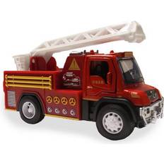 Magni Utryckningsfordon Magni Fire Truck with Sound & Light Pull Back 3pcs