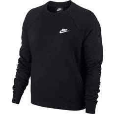 26 - Dam - Sweatshirts Tröjor Nike Women's Sportswear Essential Fleece Crew Sweatshirt - Black/White