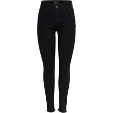 Only Blush Mid Ankle Skinny Fit Jeans - Black/Black Denim