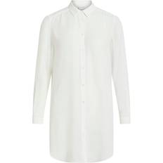 Vila Dam Skjortor Vila Lucy Long Loose Fit Shirt - White/Snow White