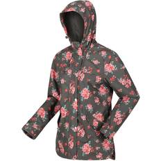 10 - Blommiga Ytterkläder Regatta Women's Bertille Lightweight Hooded Waterproof Jacket - Grape Leaf Floral