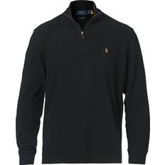 Herr - XXL Tröjor Polo Ralph Lauren Double Knit Jaquard Half Zip Sweater - Black